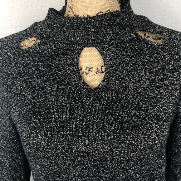 Jones new york women’s Sz L black silver  blouse - Picture 4 of 8